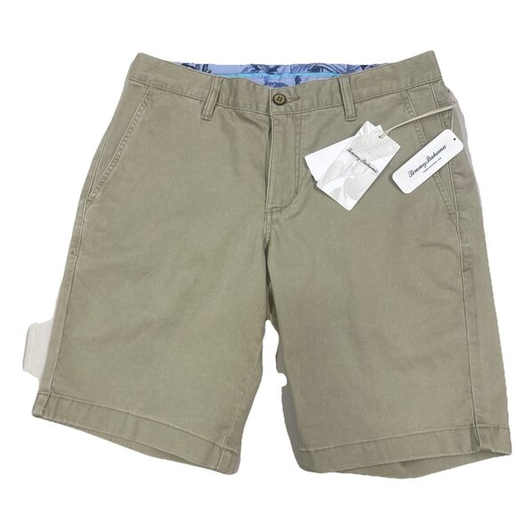 Tommy Bahama Mens Size 30 Khaki Beige Stretch 10” inseam Boracay Chino Shorts - Picture 5 of 7